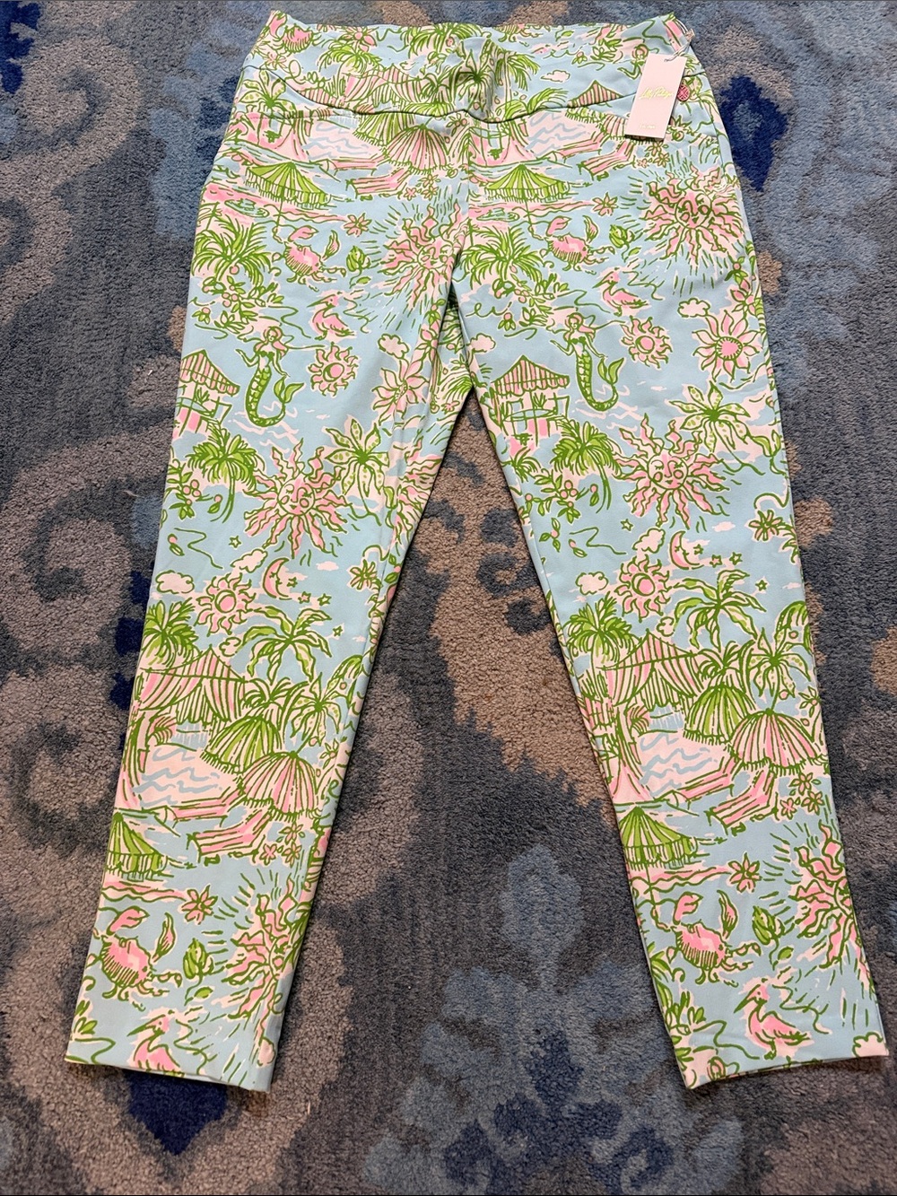 Lilly Pulitzer Fairway performance twill Corso Pant in amazing print! size 16 - Picture 7 of 10
